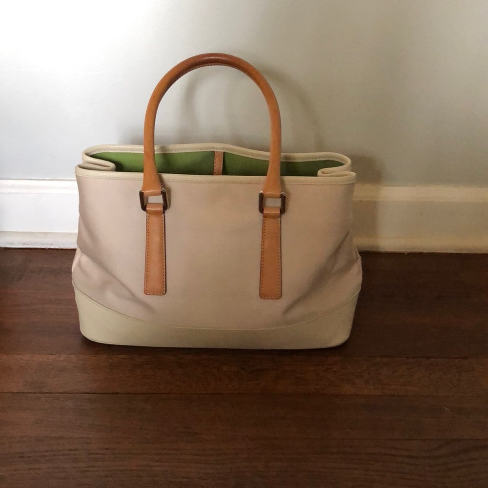 Coach Hamptons Canvas and Leather Tote